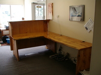 Macrocarpa reception desk