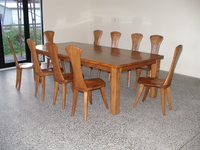 Elm conference table w/ 10 chairs