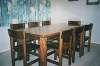 Swamp kauri dining table w/ chairs