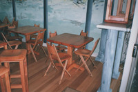 Macrocarpa cafe table setting