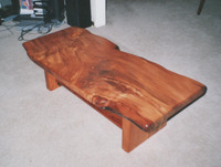 Kauri slab occasional table