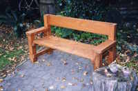 Macrocarpa outdoor bench seat